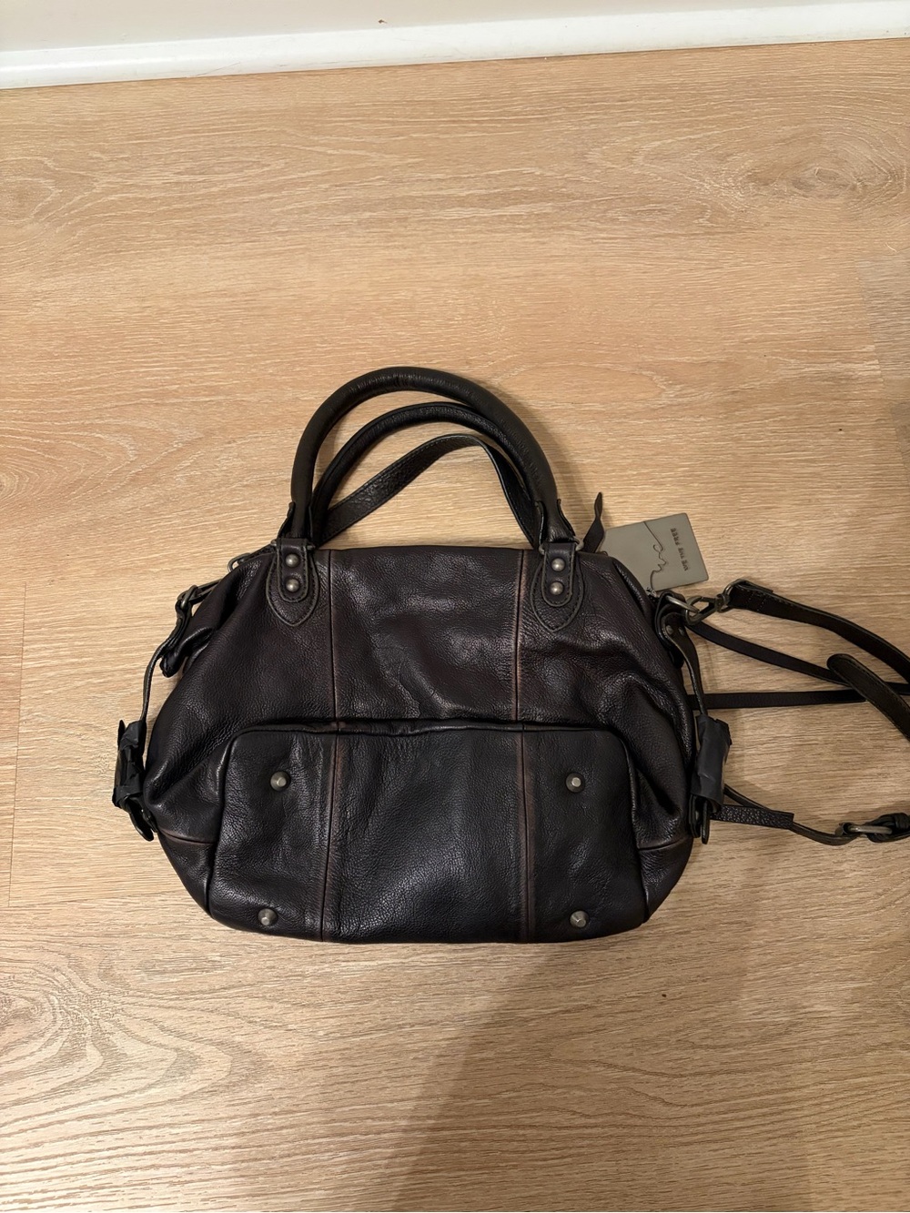 NWT Free People Baby Emerson Tote Black - Picture 3 of 4